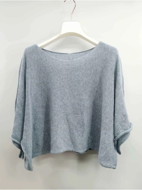 Pull fin court et large à manches kimono