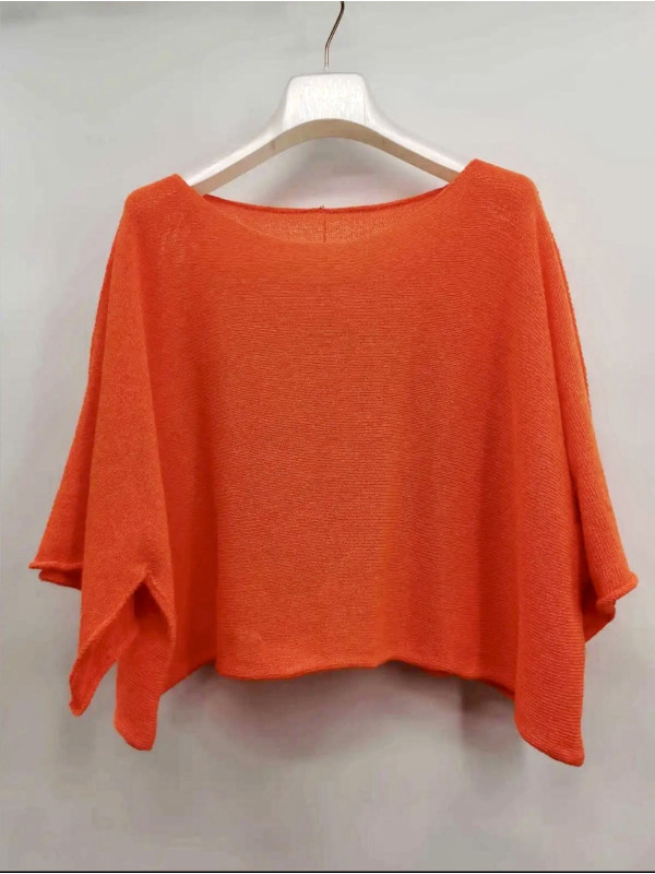 Pull fin court et large à manches kimono