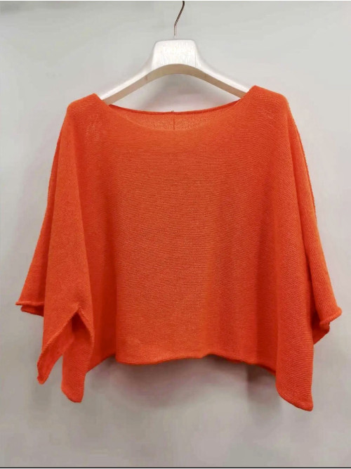Pull fin court et large à manches kimono