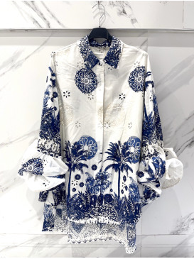 chemise manches volantees...