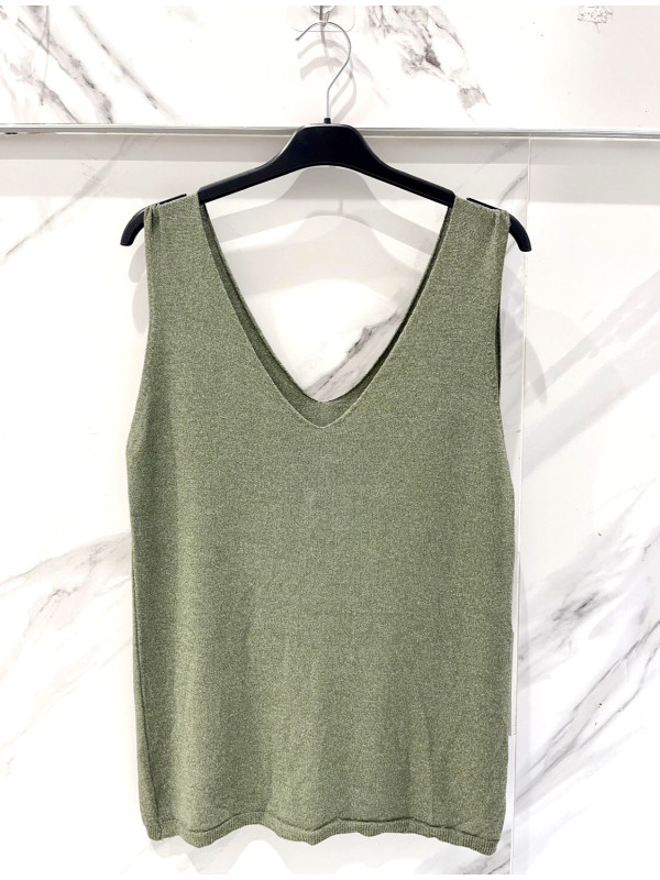 Debardeur fluide col et dos en v