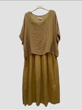 Robe longue avec top ajouré...