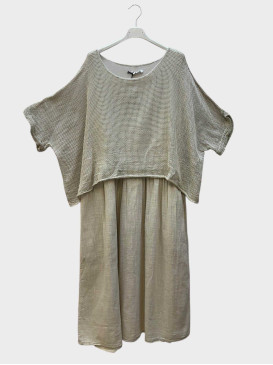 Robe longue avec top ajouré...
