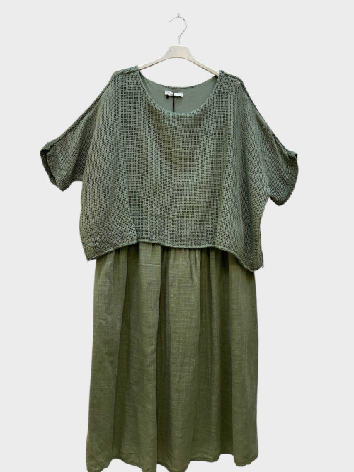 Robe longue avec top ajouré