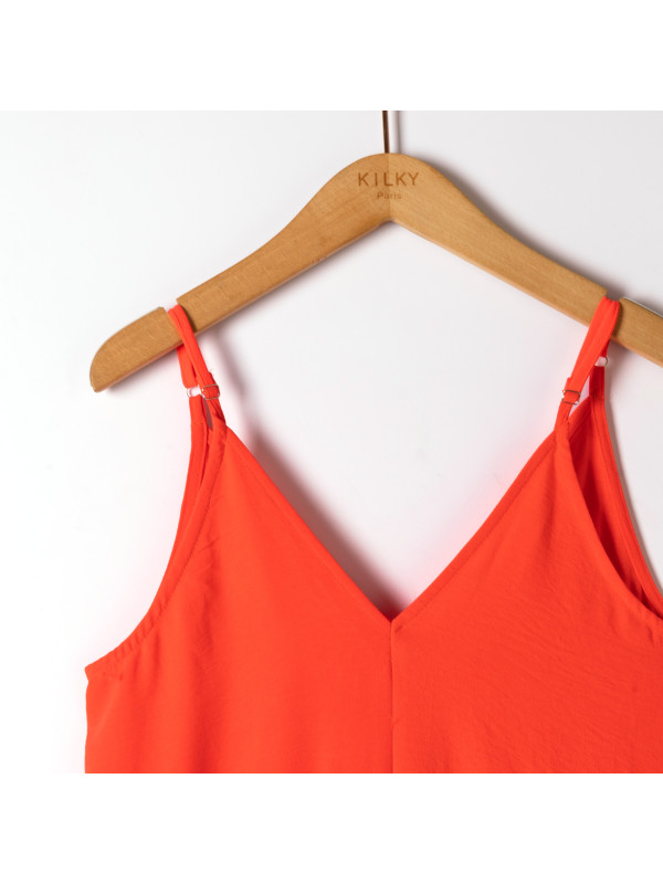 Robe longue fluide fines bretelles