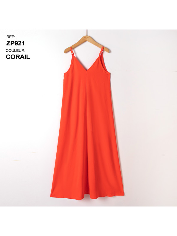 Robe longue fluide fines bretelles