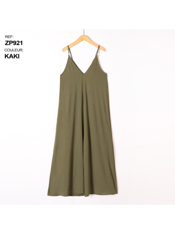 Robe longue fluide fines bretelles