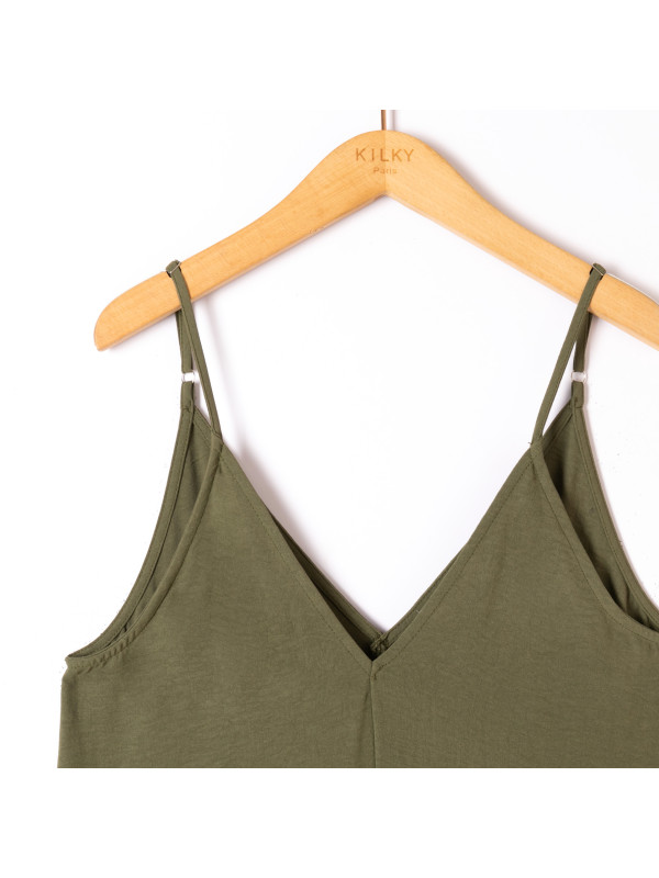 Robe longue fluide fines bretelles