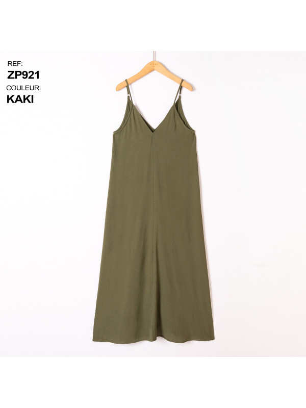 Robe longue fluide fines bretelles