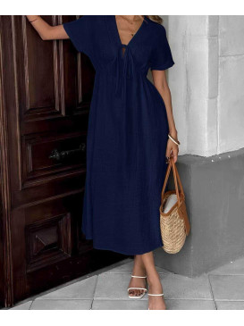 Robe longue manches courtes...