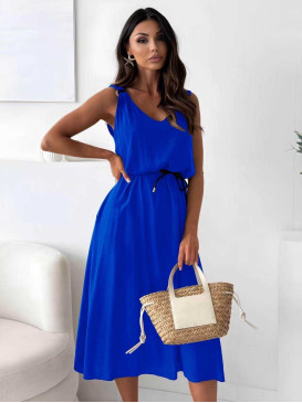 Robe longue fluide col V...