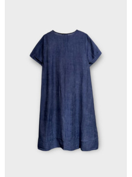 Robe longue fluide col rond...