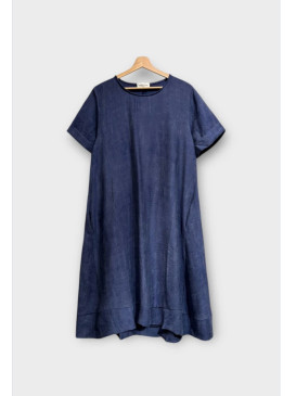 Robe longue fluide col rond...