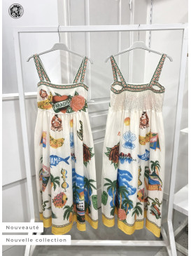 Robe imprimée fleurs  à...