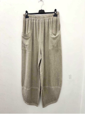 pantalon large poches plaquées