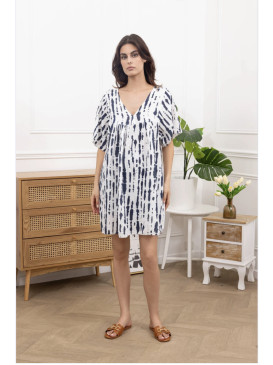 Robe Tie & Die en gaze de...