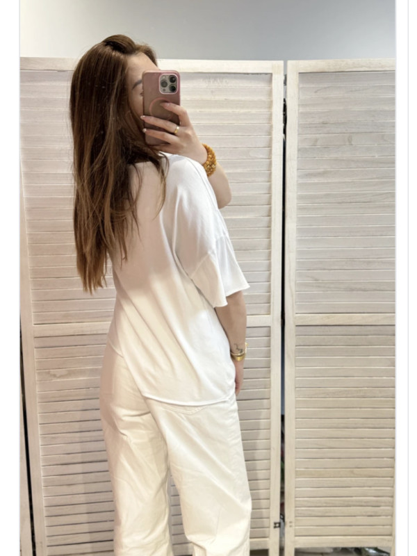 T-shirt oversized imprimé femme chapeau