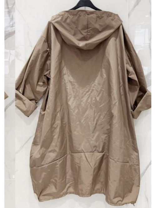 coupe-vent oversized à capuche long