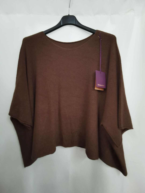 Pull crop manches larges sans laine