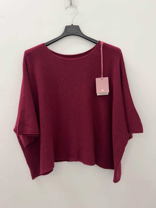 Pull crop manches larges sans laine