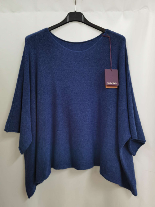 Pull crop manches larges sans laine