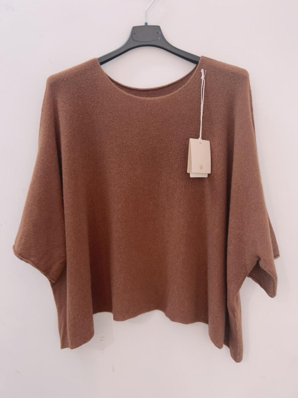 Pull Femme Crop Court Manches Larges Sans laine.