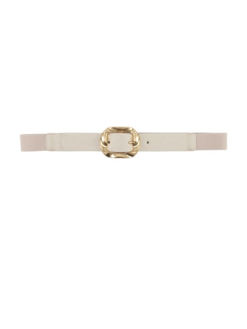 Ceinture élastique avec boucle dorée