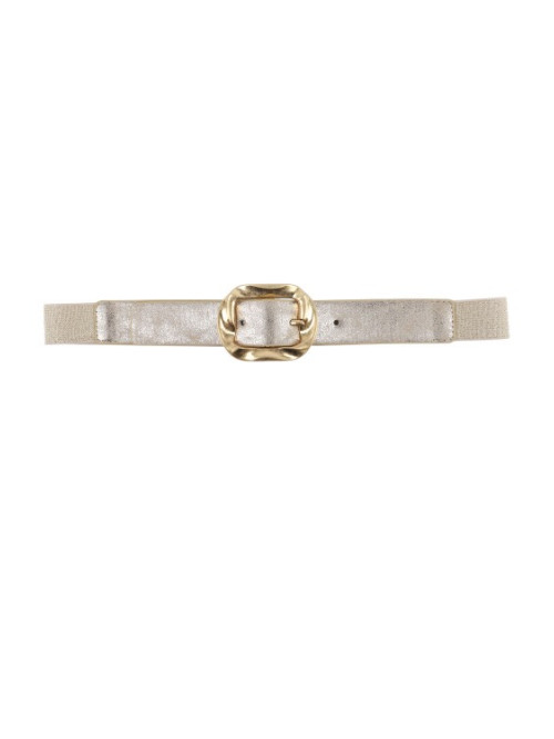 Ceinture élastique avec boucle dorée