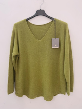 Pull fin col V coupe droite...