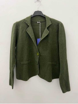 Gilet court avec col - Kaki