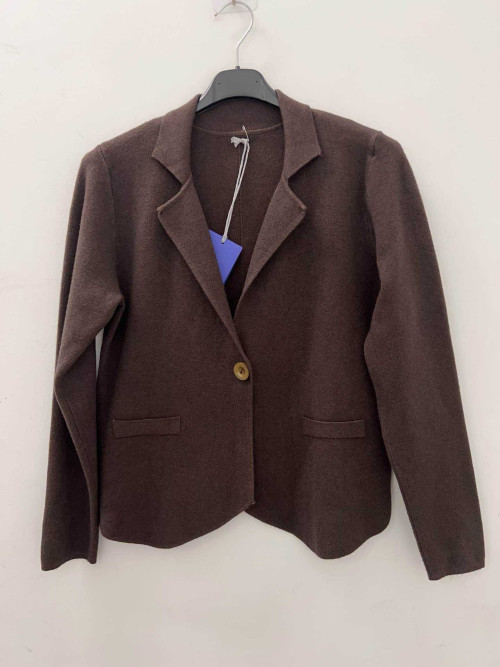 Gilet court avec col