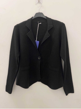 Gilet court avec col - Noir