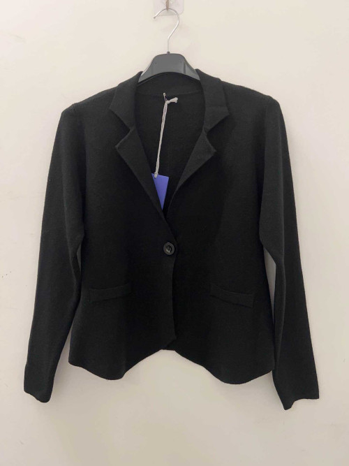 Gilet court avec col