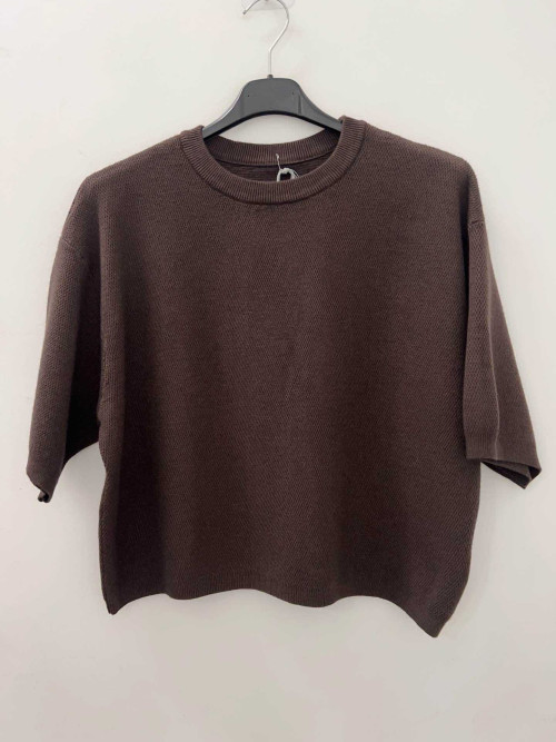 Pull court manches courtes col rond