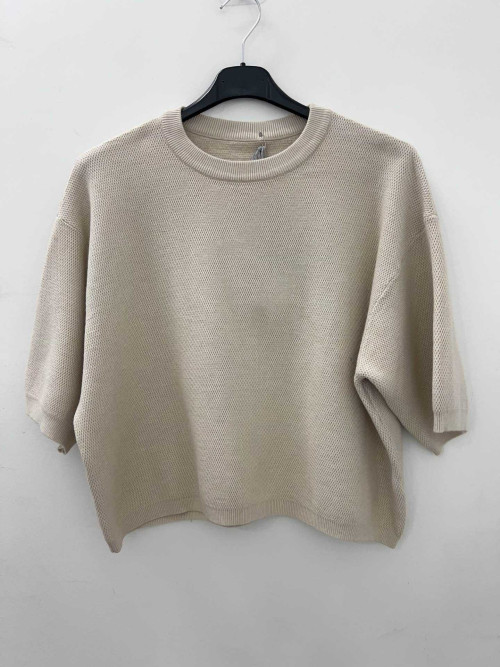 Pull court manches courtes col rond