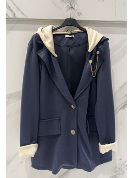 Veste en jersey mi-longue à...