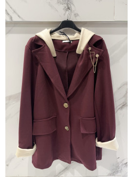 Veste en jersey mi-longue à...