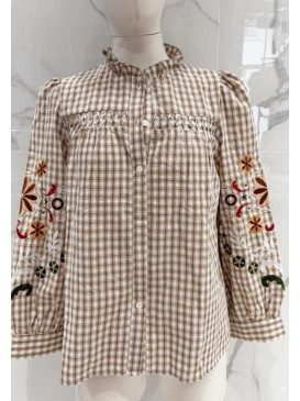 Chemise à carreaux col...