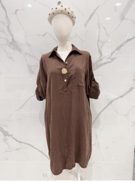Robe chemise courte en...