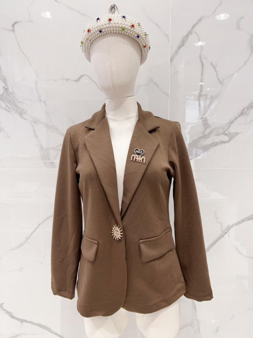 Veste jersey uni avec 3 broches