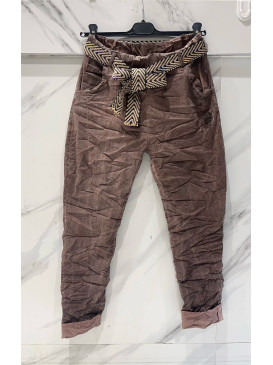 Pantalon toile stretch avec...