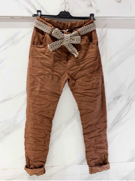 Pantalon toile stretch avec...