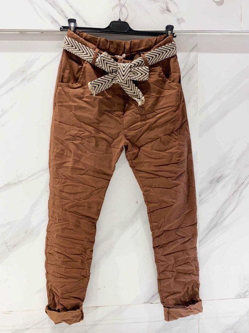 Pantalon toile stretch avec lien
