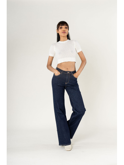 Jean flare stretch taille haute