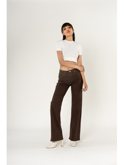 Jean flare stretch taille haute