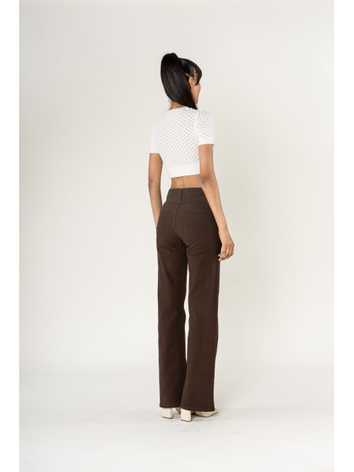 Jean flare stretch taille haute