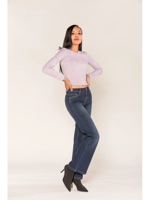 Jean flare stretch taille haute