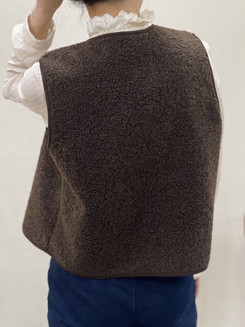 Gilet sans manche bouclette intérieur suédine