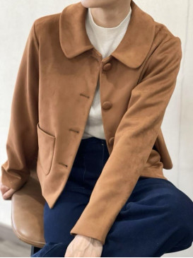 Veste courte en suédine col...