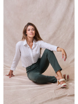 Jean straight leg droit - Kaki